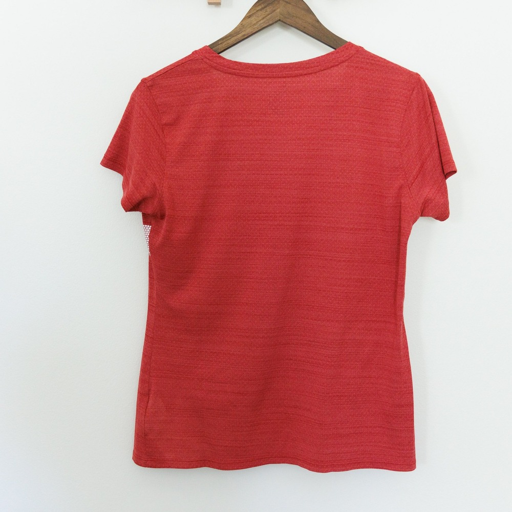 Indiana University Hoosiers Womens Red V-Neck T-Shirt ProEdge IU Medium 8/10 - Picture 3 of 8